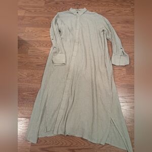 NEHERA cotton/hemp striped shirt dress sz 38